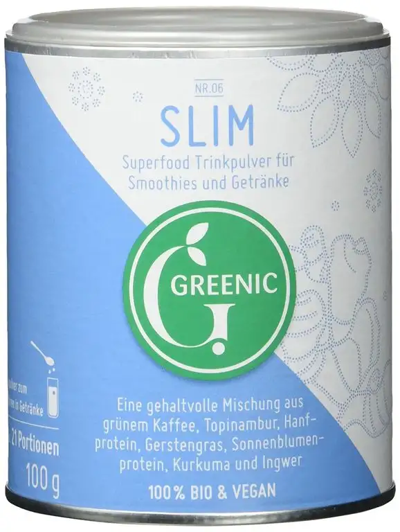 Greenic Slim Superfood Trinkpulver Mischung, 1er Pack (1 x 100 g)