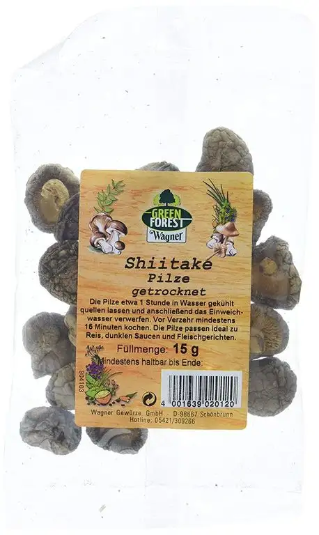 Wagner Green Forest Shiitake Pilze (fernöstliche Würzpilze), 3er Pack (3 x 15 g)