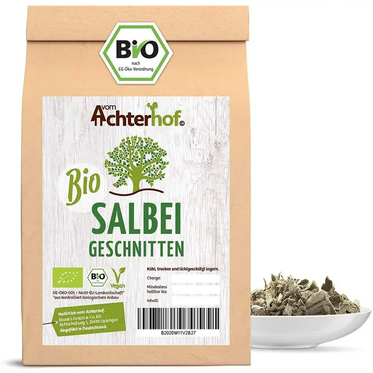 Salbeitee Bio lose (500g) Salbeiblätter getrocknet Salbei Blätter Tee