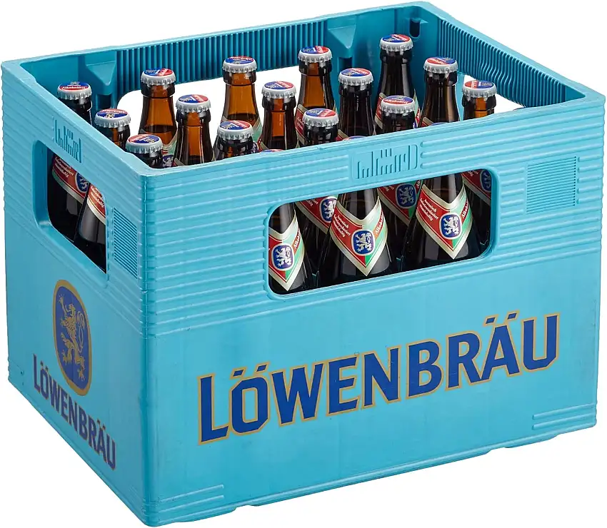 Löwenbräu Hell Alkoholfrei, MEHRWEG im Kasten, Helles Bier (20 x 0.5 l)