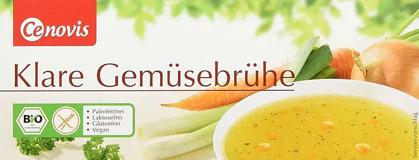 Cenovis Bio Klare Gemüsebrühe, laktosefrei, glutenfrei und vegan, 4er Pack (4 x 126 g)