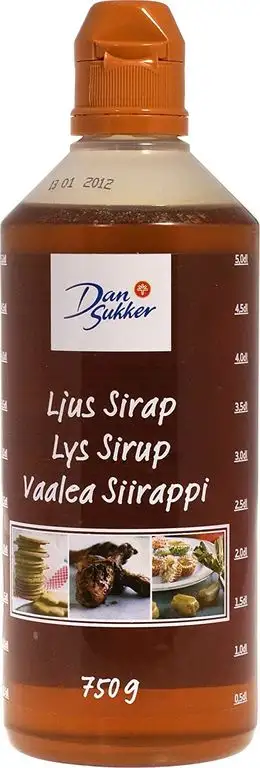 Ljus Sirap von DanSukker - flüssiger Zucker braun, 750g
