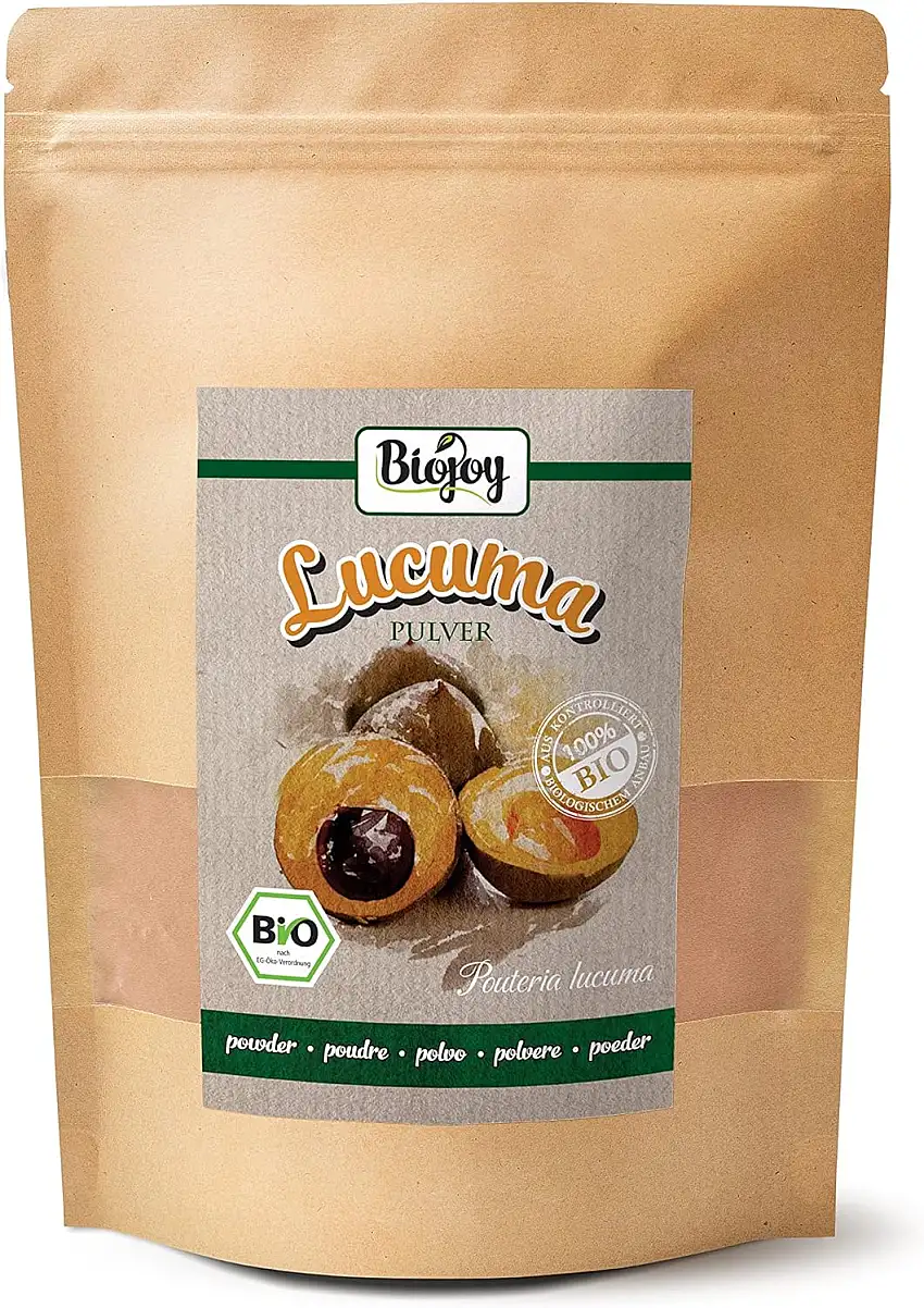 Biojoy BIO-Lucuma Pulver (500 g), Lukumapulver ohne Zusätze (Pouteria lucuma)