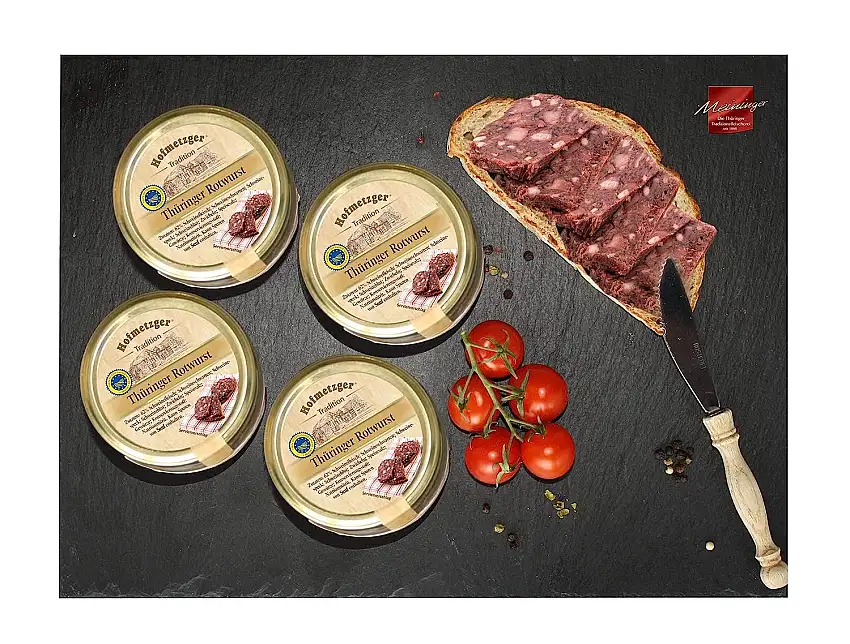 Wurst im Glas I Rotwurst aus Thüringen I 4x 250g