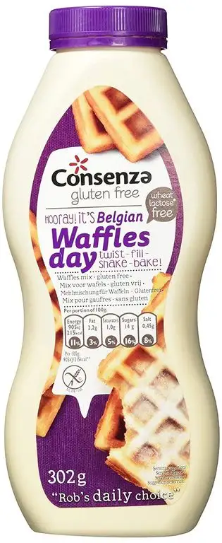 Consenza "Shake und Bake" Flasche Waffelmix Glutenfrei, 3er Pack (3 x 302 g)