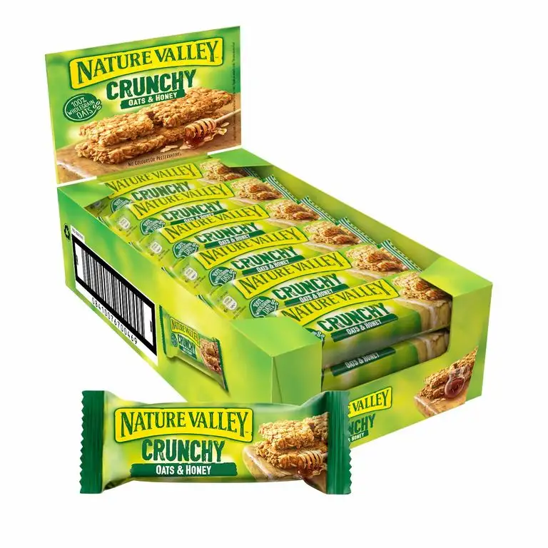 Nature Valley Crunchy Oats & Honey, Müsliriegel, 18x2-Bar Pack (18 x 42g)