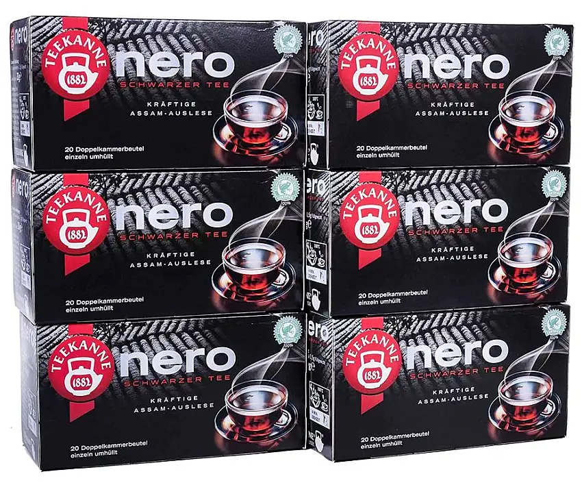 Teekanne nero schwarzer Tee 12er Pack