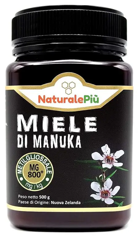 Manuka-Honig 800+ MGO 500g. Hergestellt in Neuseeland, Aktiver und unbehandelter, rein und natürlich. Von akkreditierten Laboratorien getestetes Methylglyoxal. NaturalePiù