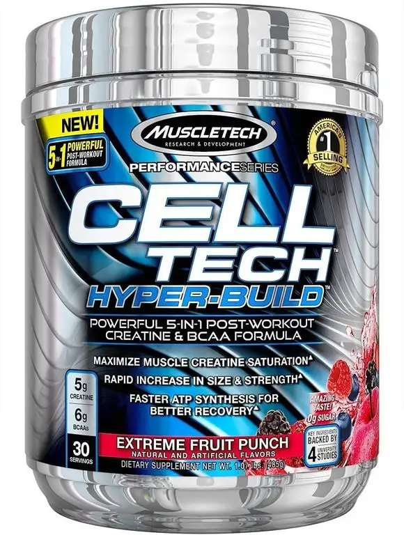 Celltech Hyper Build Muscletech Post-Workout Kreatin Zellkonzentration Creatin - Fruit Punch