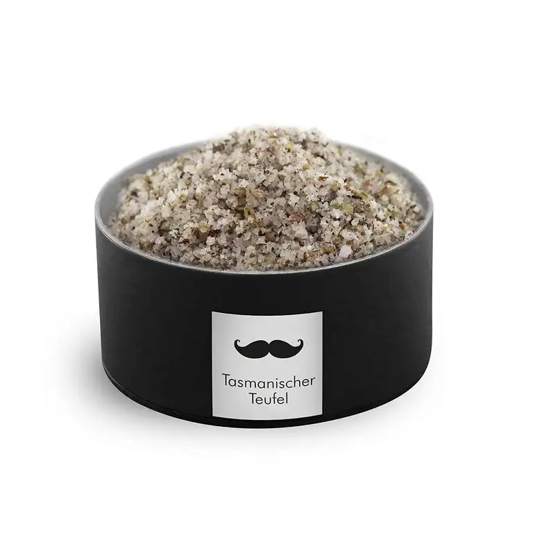 Monsieur Gourmet Salzmischung "Tasmanischer Teufel" (Fleur de Sel trifft auf eine einzigartige Gewürzmischung aus fünf hochwertigen Pfeffersorten)