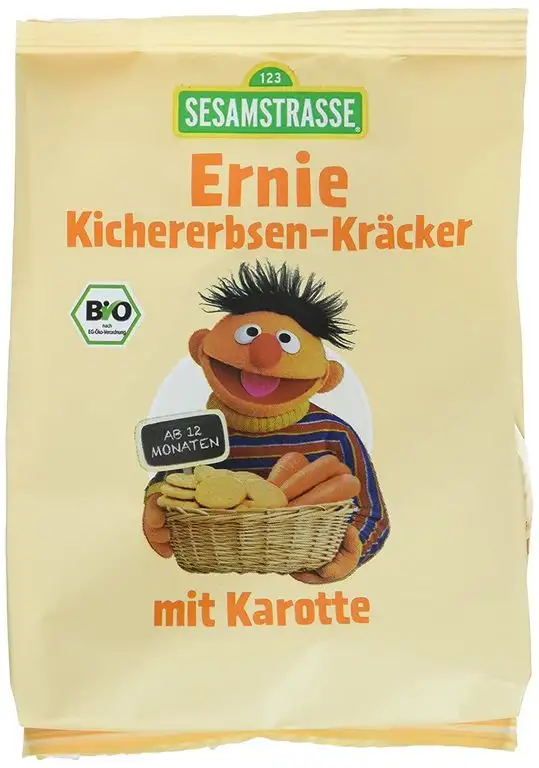 Sesamstrasse Bio Ernie Kichererbsen-Kräcker, 5er Pack (5 x 100 g)
