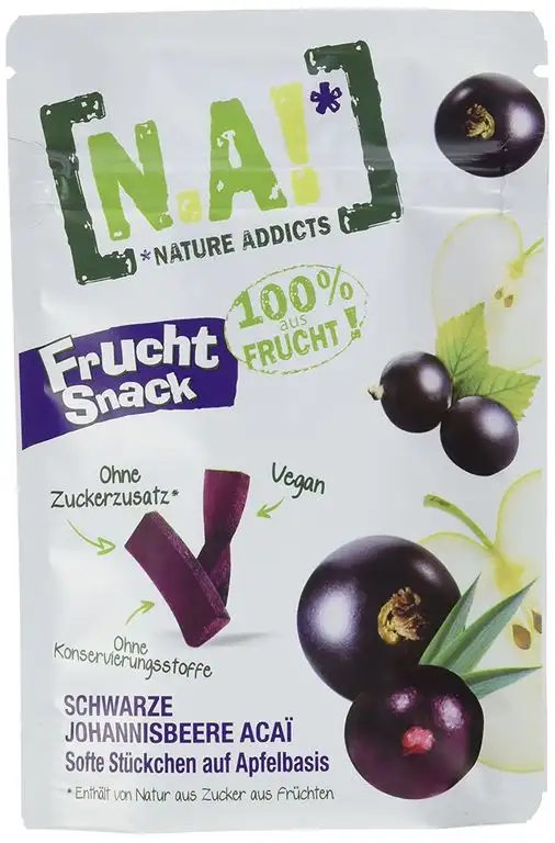 N.A.! Nature Addicts Frucht Snack Acai und Schwarze Johannisbeere, 1er Pack (10 x 35 g)