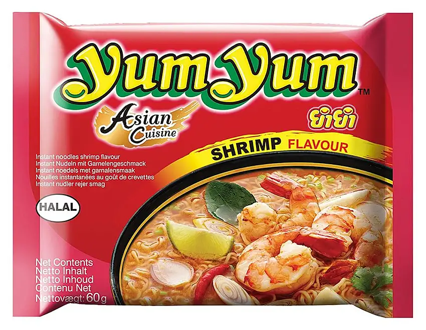 Yum Yum Instant Nudeln Garnelen 60g, 45er Pack (45 x 60 g)