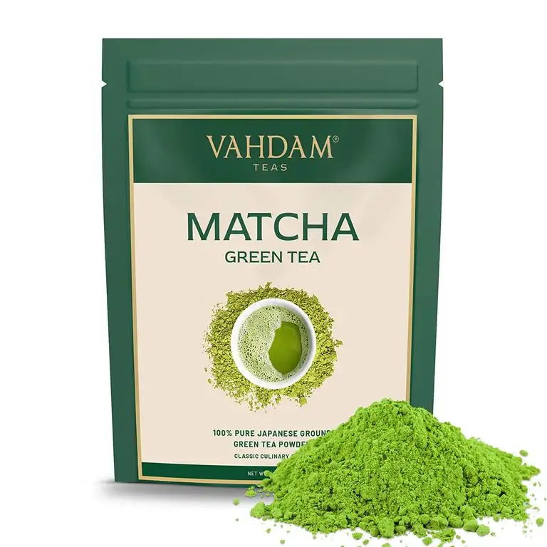 VAHDAM, Matcha Tee Pulver (100gr 50 Tassen), 100% Zertifiziertes reines und ungemischtes japanisches Matcha Grüner Tee, Klassischer Kulinarischer Matcha-Tee | 137x Anti-OXIDANTS | Steigert die Energie