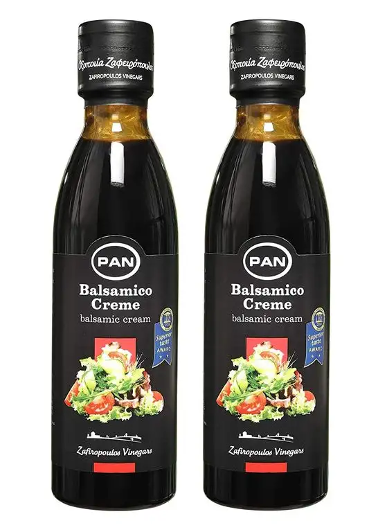 Premium Balsamico Creme | mit natürlichem Zucker | griechischer fruchtiger Balsamico | 2x 250 ml Flasche