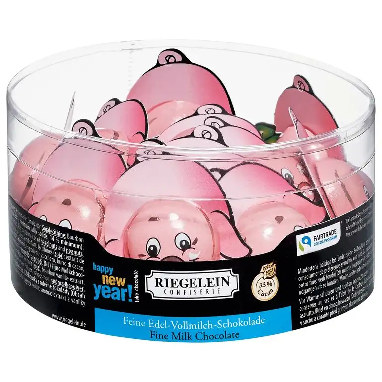 Riegelein Glücksschwein Dose zarte Edelvollmilch Schokolade 150g