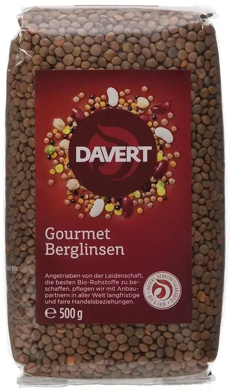 Davert Berglinsen, 4er Pack (4 x 500 g) - Bio