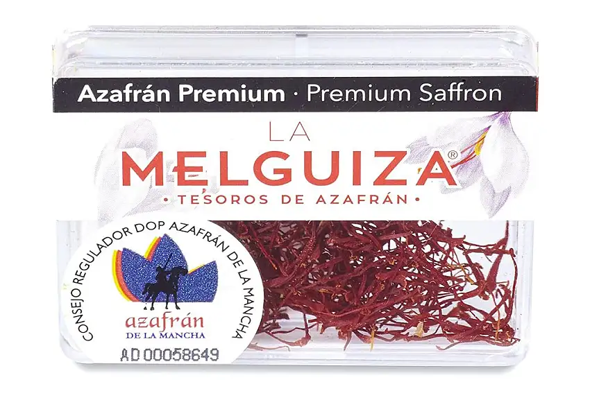 Premium Safran aus Spanien Geschützte Ursprungsbezeichnung "La Mancha-Spain" / Premium Top Qualität Safranfäden im box (1 GR)
