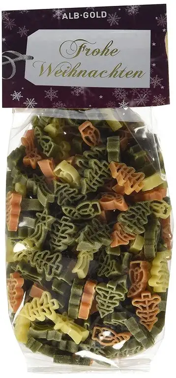Alb-Gold AG Weihnachtsnudeln bunt, 12er Pack (12 x 250 g)