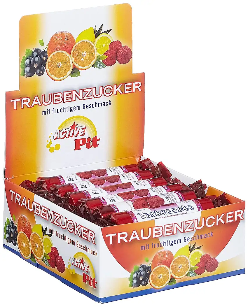 Active Pit Traubenzucker, Himbeere, 20er Pack (20 x 33 g)