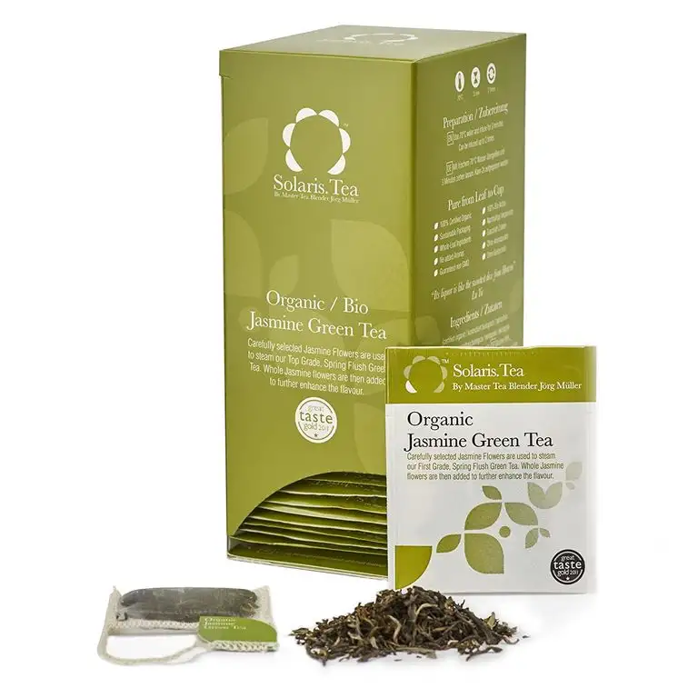 Solaris Tea Bio - Jasmin Grüntee, 40 Seidenteebeutel, 1er Pack (1 x 60 g)