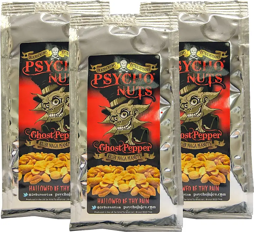 Psycho Muttern - Geist Pfeffer Erdnüsse 3er-Pack (3 x 80g taschen)