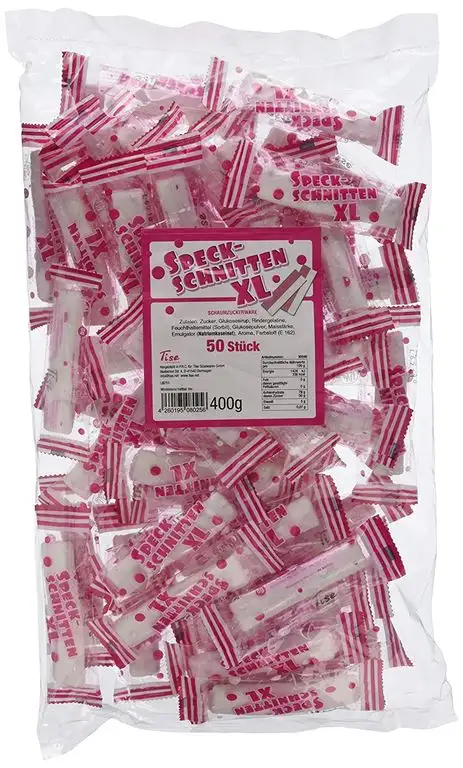 Tise Süsswaren Bay Mellow Xl Speckschnitten Wurfmaterial Karneval Fasching Geburtstage Events Veranstaltungen Partys Giveaway Kindergeburtstag Hochzeit, 50 Stück