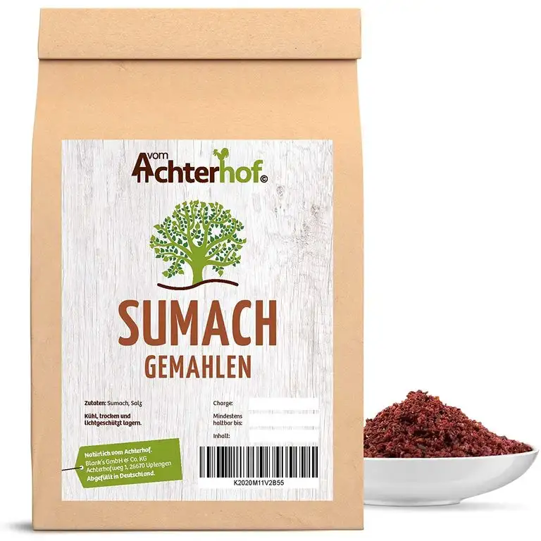 Sumach Gewürz gemahlen 500 g Essigbaumgewürz Sumak Gewürzzubereitung