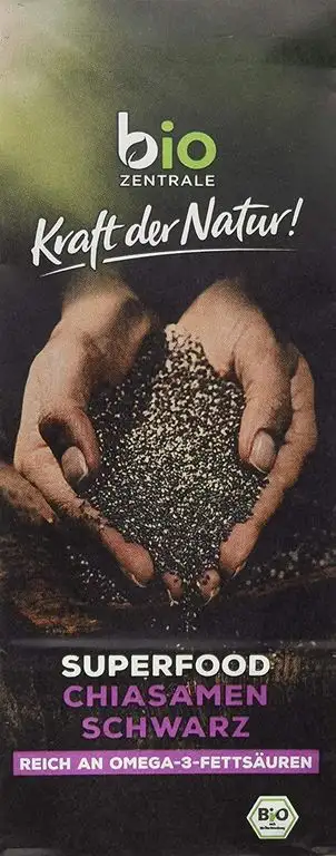 biozentrale Chiasamen | 300g Chiasamen (Salvia hispanica) | reich an Omega-3 Fettsäuren | Ballaststoffquelle