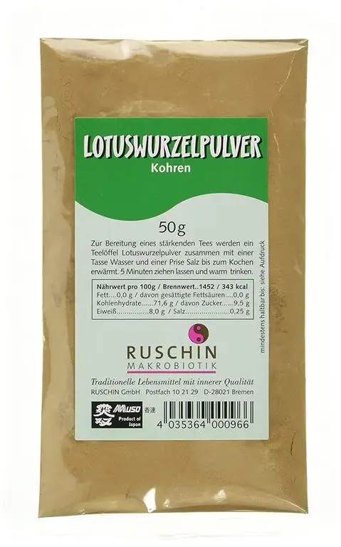 Ruschin Lotuswurzel-Pulver , 1er Pack (1 x 50 g)