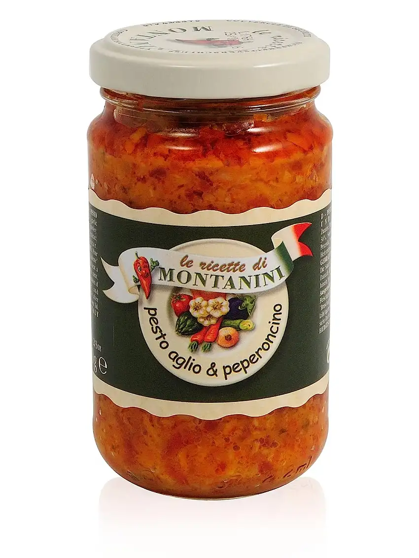 Montanini Pesto aglio & peperoncino / Knoblauch und Chili Pesto 190 gr.