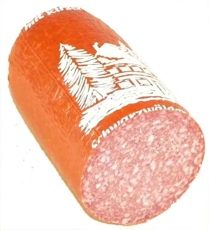 Schwarzwald Metzgerei - Kirschwasser-Salami, mild im Geschmack, schmackhaft abgerundet durch das blumige Aroma des Kirschwassers - 500g am Stück