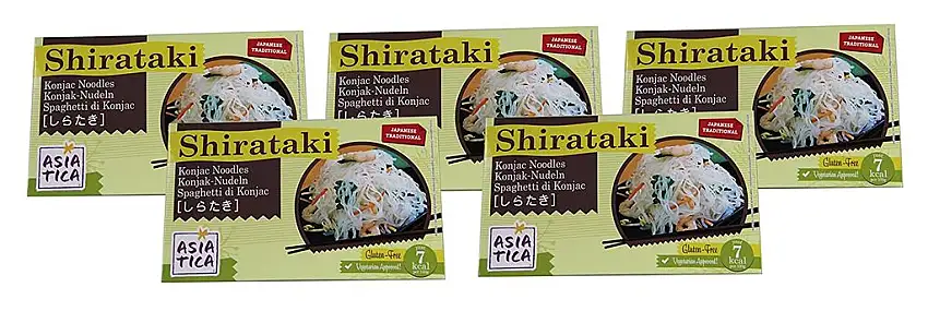 5er Pack - Shirataki Nudeln Spaghetti - Asiatica - (5 x 300g/ATG 200g)