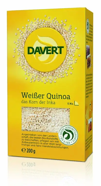 Davert Weißer Quinoa, 4er Pack (4 x 200 g) - Bio