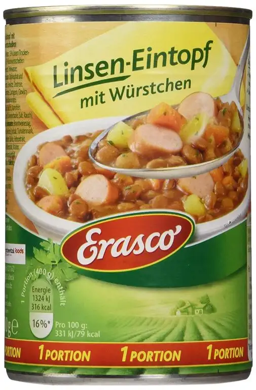 Erasco Linsen-Eintopf mit Würstchen (1 x 400 g)