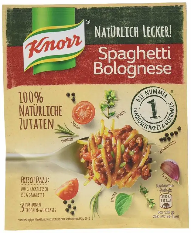 Knorr Natürlich Lecker Spaghetti Bolognese Fix 3 Portionen