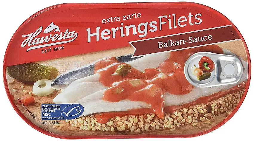 Hawesta Heringsfilet Balkan-Frühstück EINWEG, 200 g