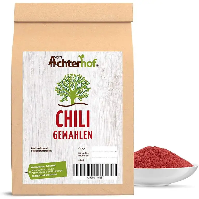 500 g Chili Chilischoten gemahlen rot scharf Chilipulver Chili Gewürz