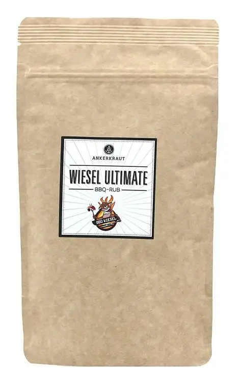 Ankerkraut Wiesel Ultimate, 250g im Beutel, BBQ-Rub Gewürzmischung zum Marinieren von Fleisch