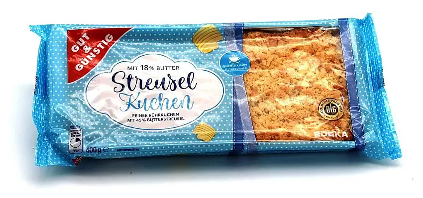 Gut und Günstig Butterstreuselkuchen, 3er Pack (3 x 400 g)