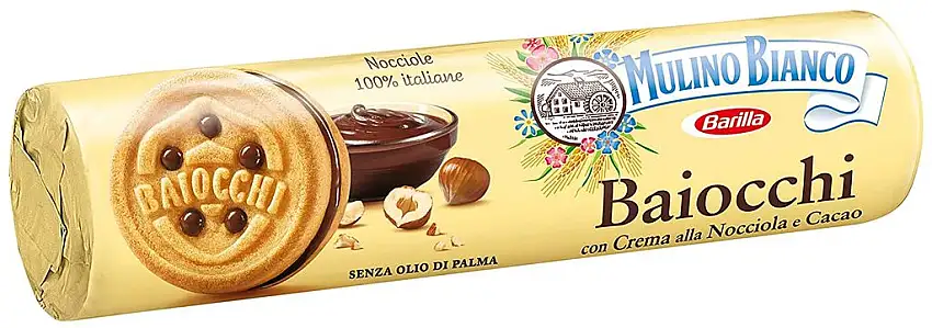Mulino Bianco Baiocchi tube schoko reigel Kekse mit Schokolade 168gr snack