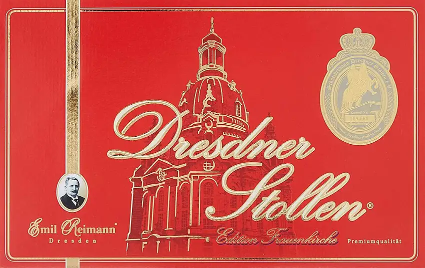 Emil Reimann Original Dresdner Stollen, Edition Frauenkirche, In Roter Präsent-Schachtel Verpackt, 1er Pack (1 x 1 kg)