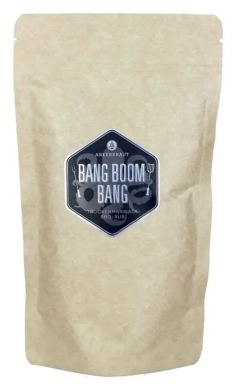 Ankerkraut Bang Boom Bang, scharfer BBQ-Rub Gewürzmischung für alle die gar nicht scharf genug essen können, 250g im aromadichten Beutel