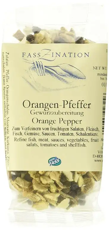 Vom Fass Orangen-Pfeffer Gewürzzubereitung im Nachfüllbeutel, 5er Pack (5 x 50 g)
