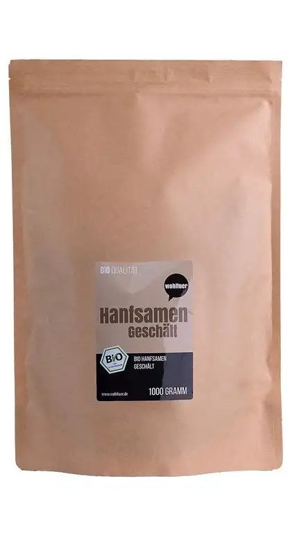 Wohltuer Hanfsamen geschält Bio, 1000g in Rohkostqualität - Fair gehandelt - Anbau und Verarbeitung in Europa