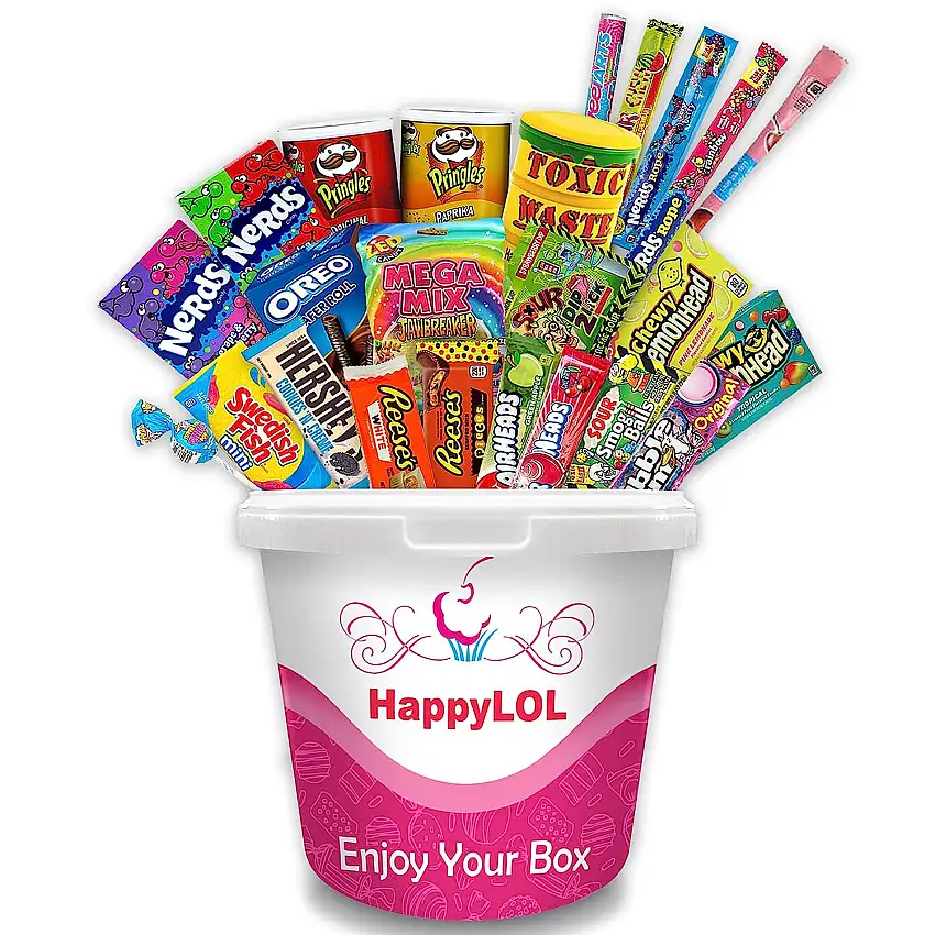 Amerikanische Süßigkeiten Box | XXL Candybox | Typisch Amerikanisch | Geburtstagsgeschenk | Süßigkeiten aus der USA | Amerikanische Süßigkeiten | Geschenke für Frauen | Geschenk für Männer
