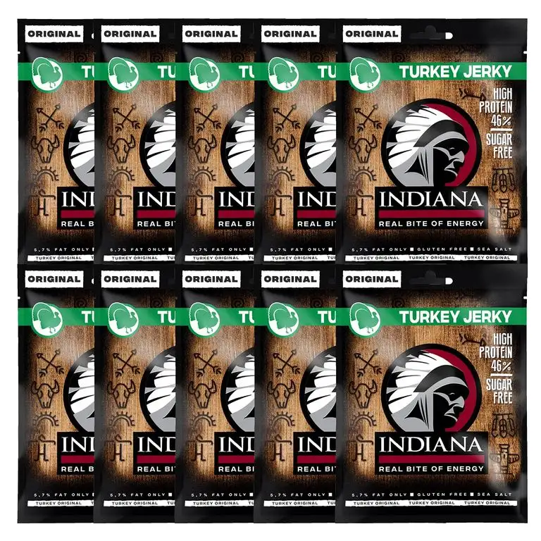 Indiana Jerky Turkey Original, 10er Pack (10 x 25 g)