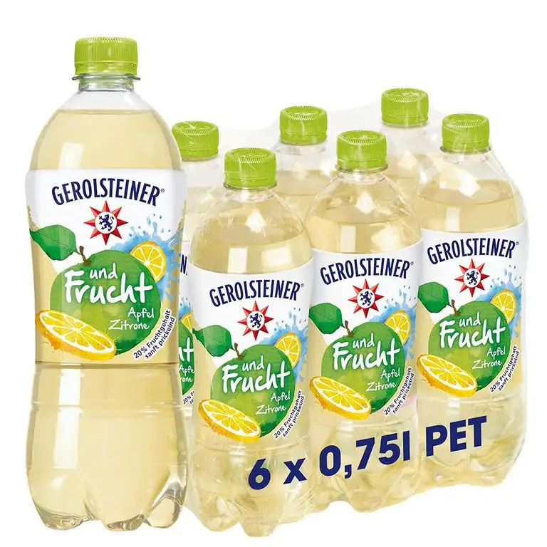 Gerolsteiner und Frucht Apfel Zitrone, EINWEG (6 x 0,75 l)