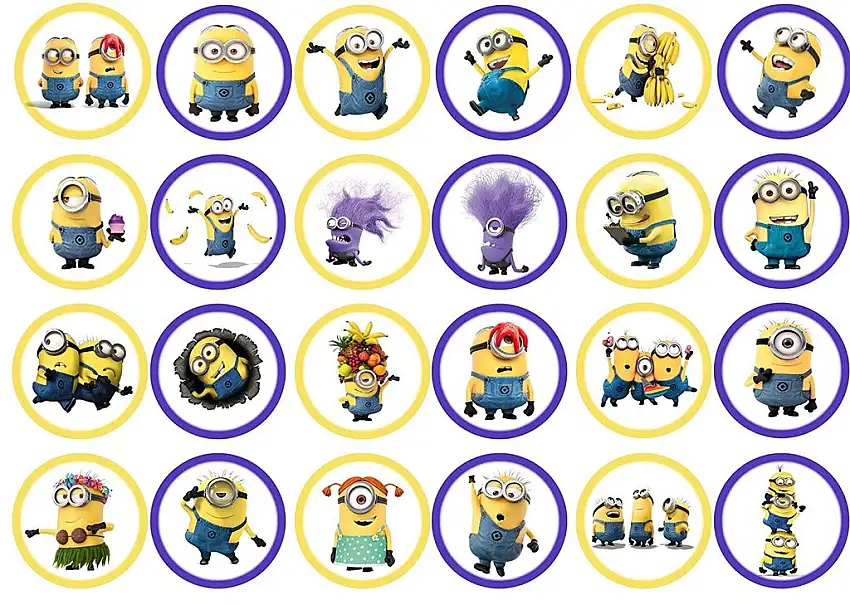 24 Wunderschöne essbare Kuchendekorationen: 24 Designs inspiriert von "Minions" / 24 Minions