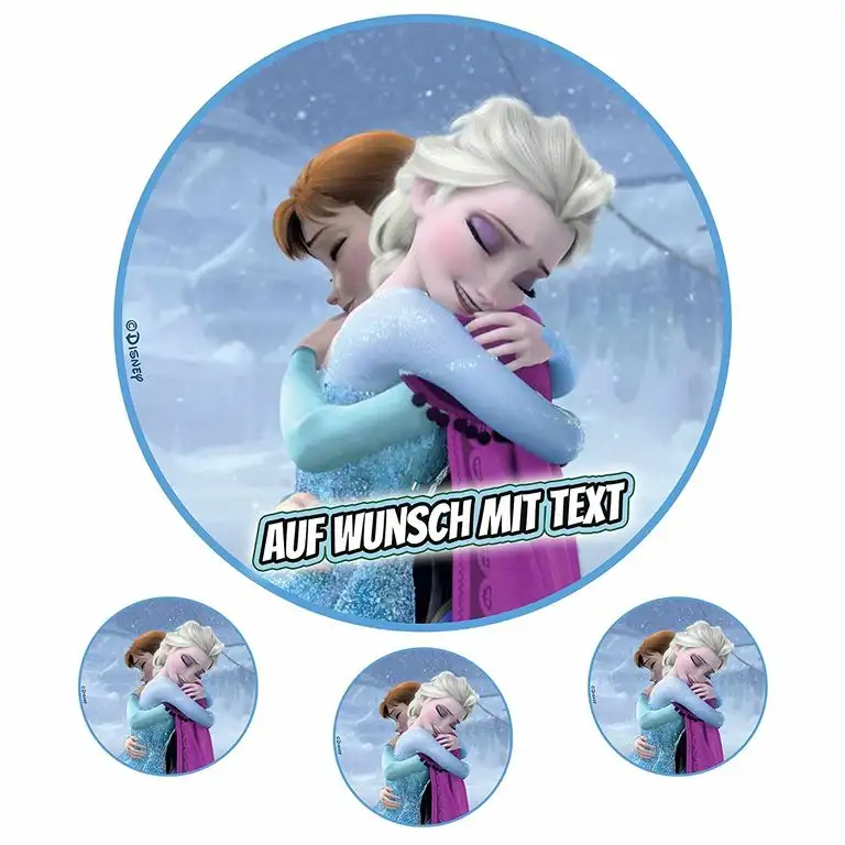 Tortenaufleger Fototorte Oblate Tortenbild Geburtstag eßbar Motiv: Frozen Eiskönigin 04 (Zuckerpapier)